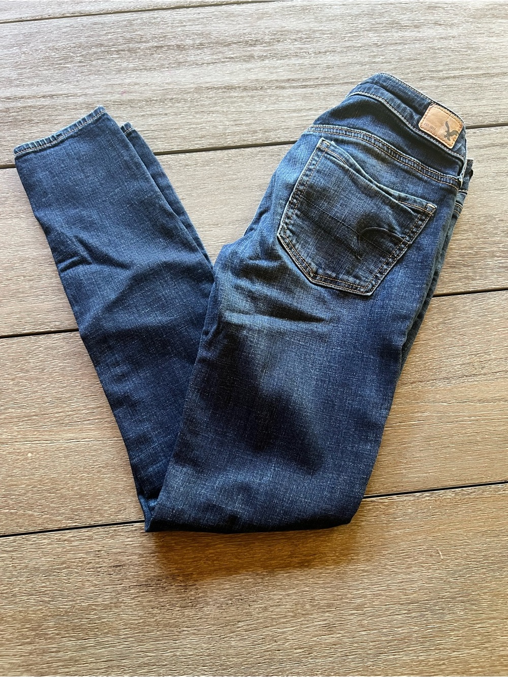 American Eagle Outfitters Dark Blue Stretch Skinny Jeggings